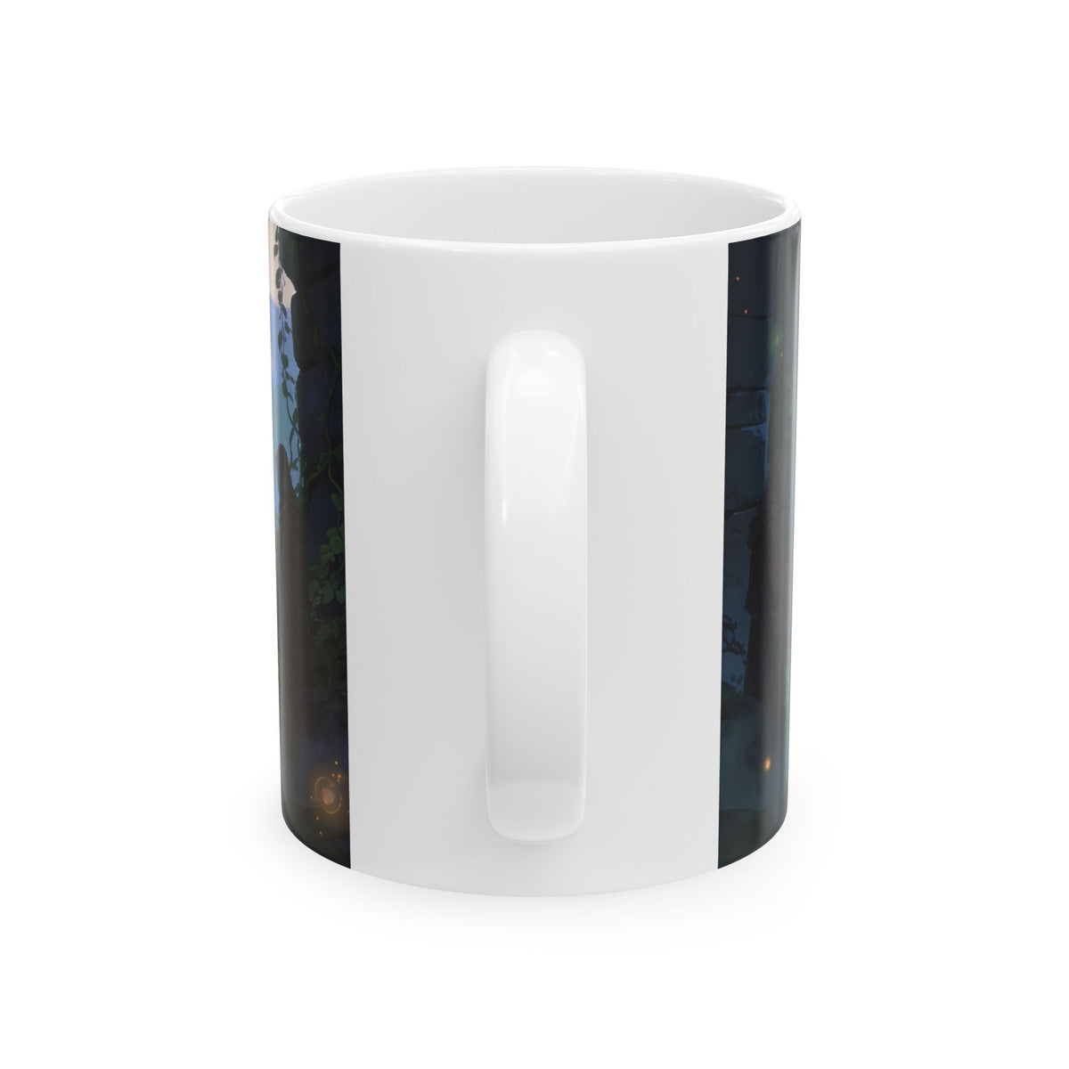 Mystical Monks Keramiktasse – Gewändete Mönche in Ruinen | Dark Fantasy Art | 11oz & 15oz