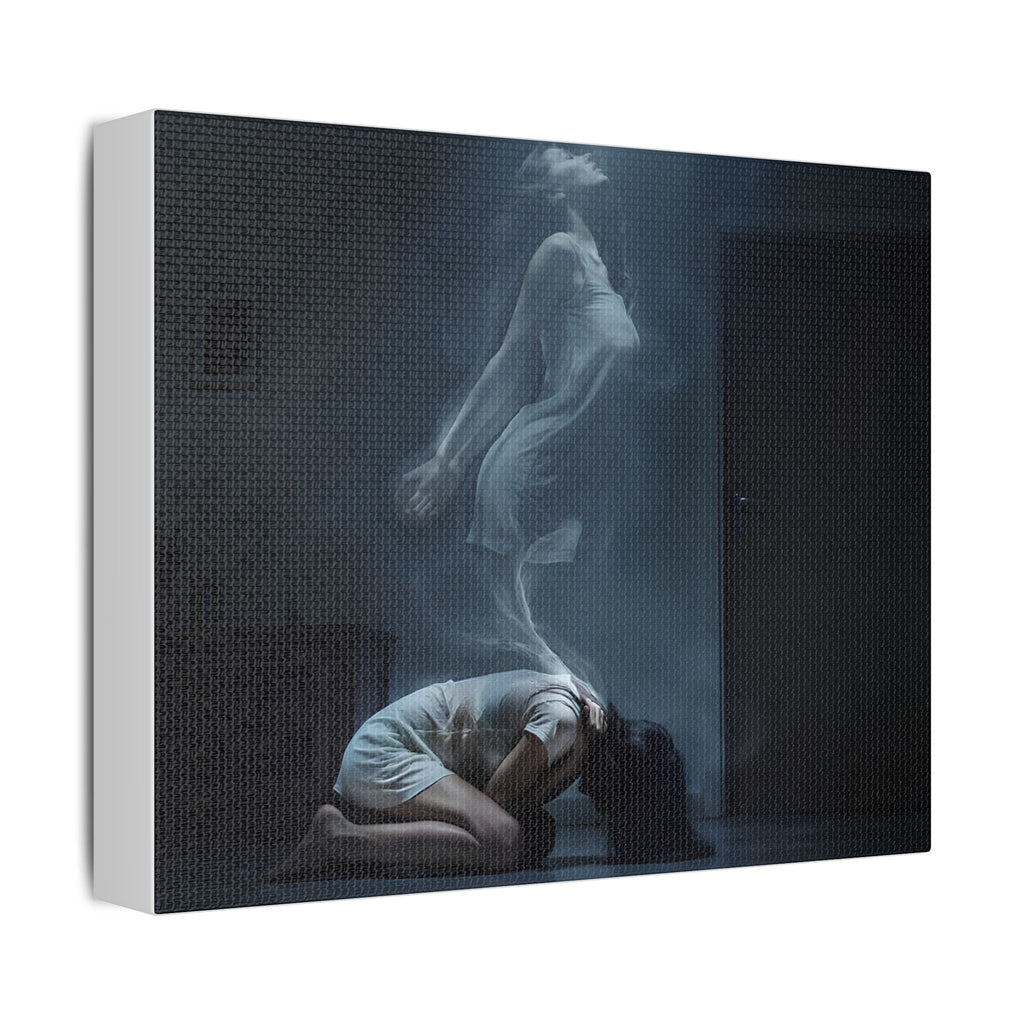 Ghostly Ascension | Satin Canvas Wall Art | Fantasy Dark Art