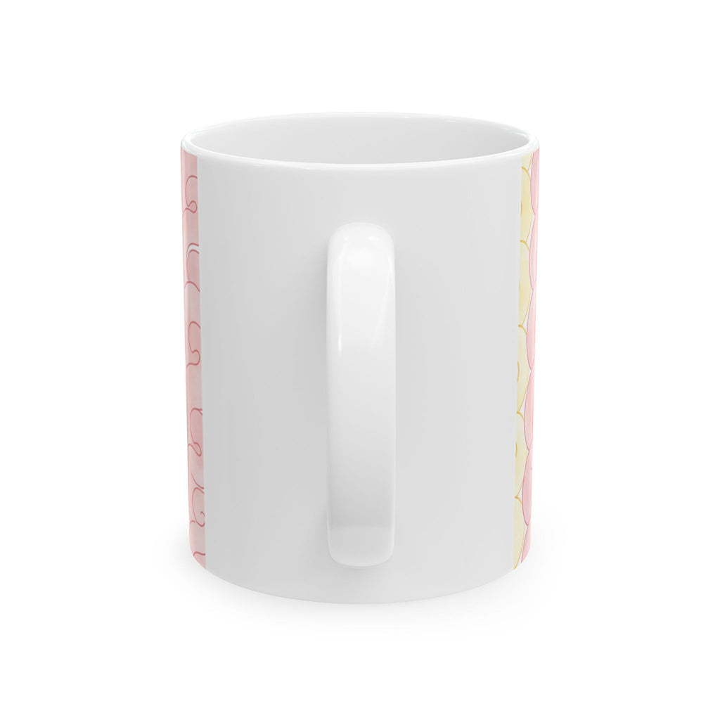 Pastel Swirl Keramiktasse – Rosa, Gelb & Blau | 11oz & 15oz | Glossy Finish