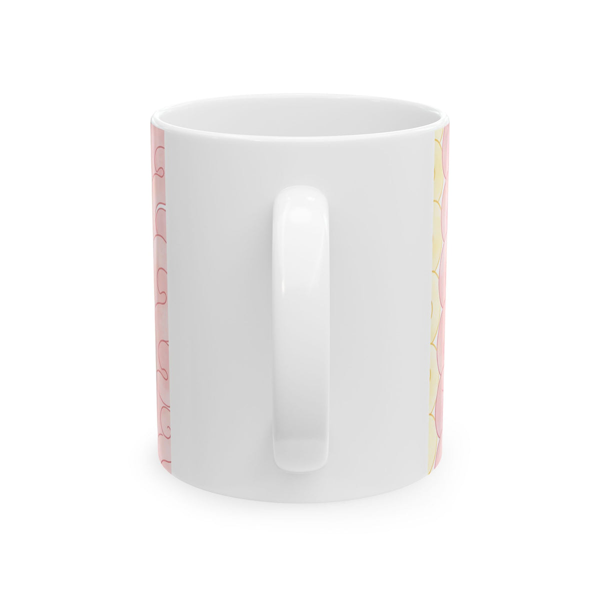 Pastel Swirl Keramiktasse – Rosa, Gelb & Blau | 11oz & 15oz | Glossy Finish