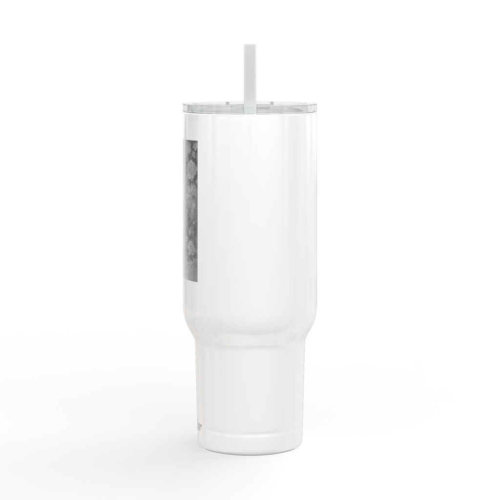 Gravierter 40oz Isolier-Tumbler mit Deckel – Floral Angel Design | Edelstahl | Heiß & Kalt