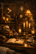 The Midnight Study – Dark Academia Art Poster