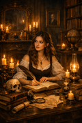 The Quill & The Secret – Dark Academia Art Poster