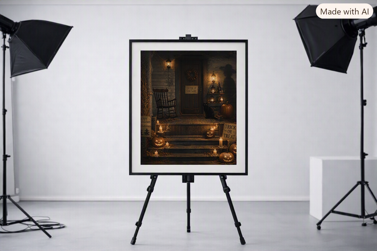 Enter if you dare – Halloween Veranda Poster