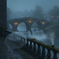 Rain Serenity – Brücke im Regen