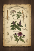 Herbarium Officinale Medicinale – Vintage Heilpflanzen Poster Circa 1850