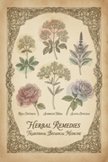 Herbal Remedies – Vintage Botanik Poster Traditional Botanical Medicine