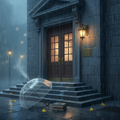 Rain Serenity – Steinportal im Regen