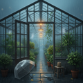 Rain Serenity – Gewächshaus im Regen
