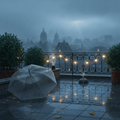 Rain Serenity – Dachterrasse im Regen