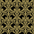 Schwarz-Gold Damask Muster – digitale Printvorlage
