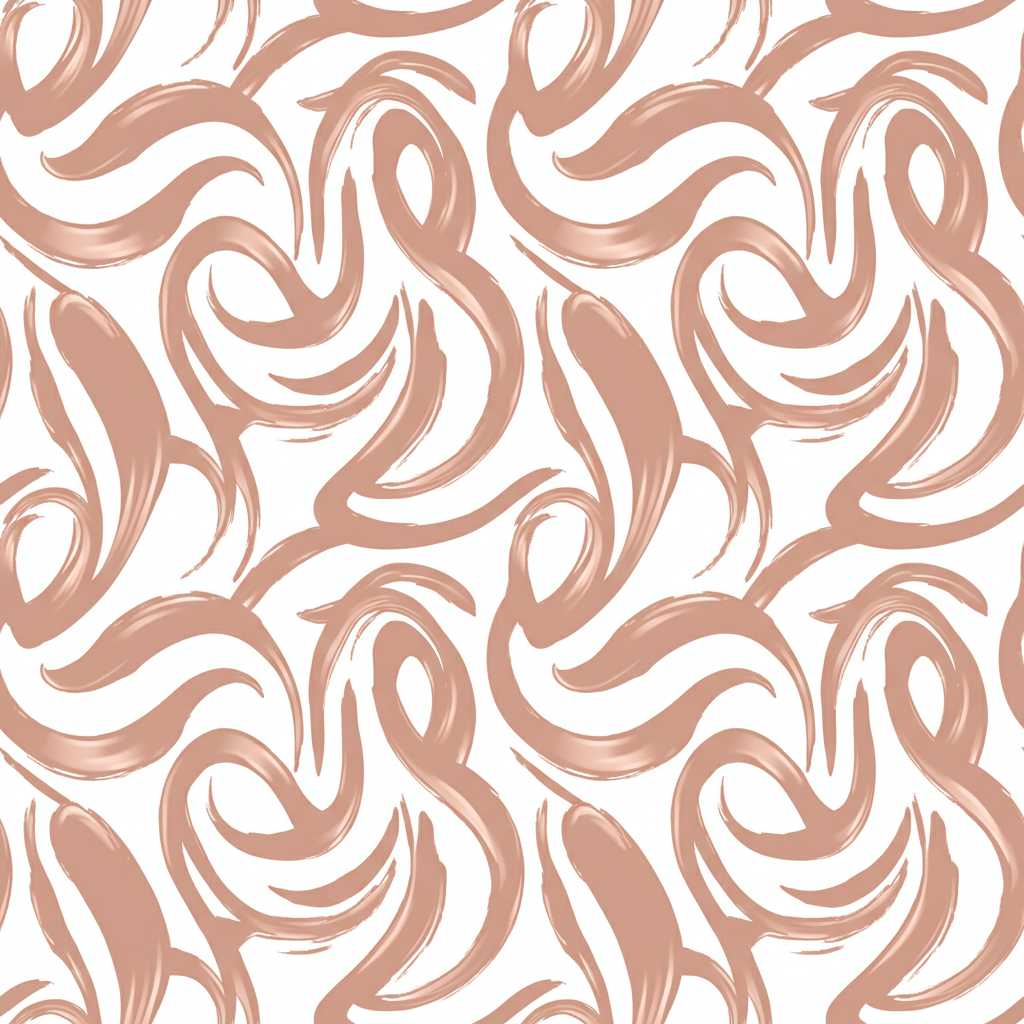 Rose Gold Brushstroke Muster