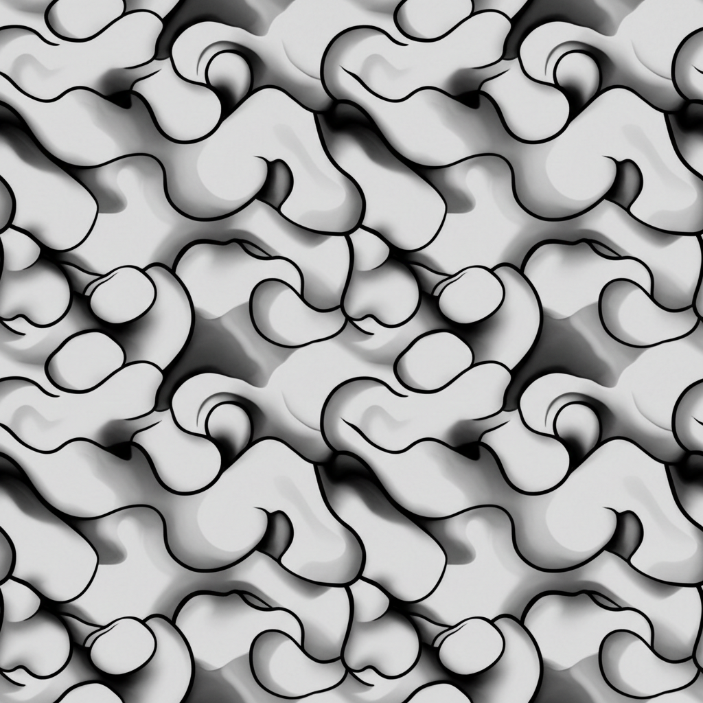 Modern Pattern Bundle – Schwarz-Weiß Soft Curves Vorschau