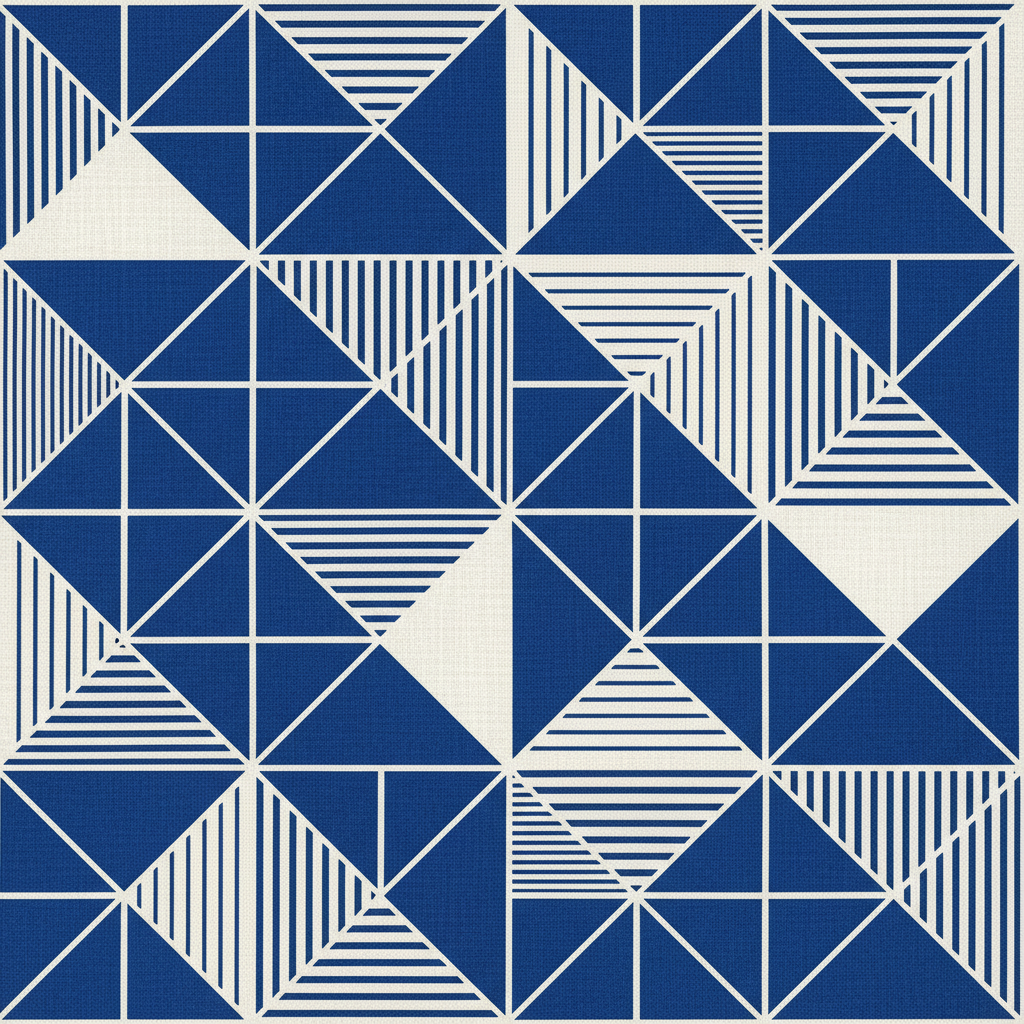 Kobaltblau Geometrisch Muster