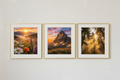 Sonnenaufgang Triptychon Wandbild-Set Mockup