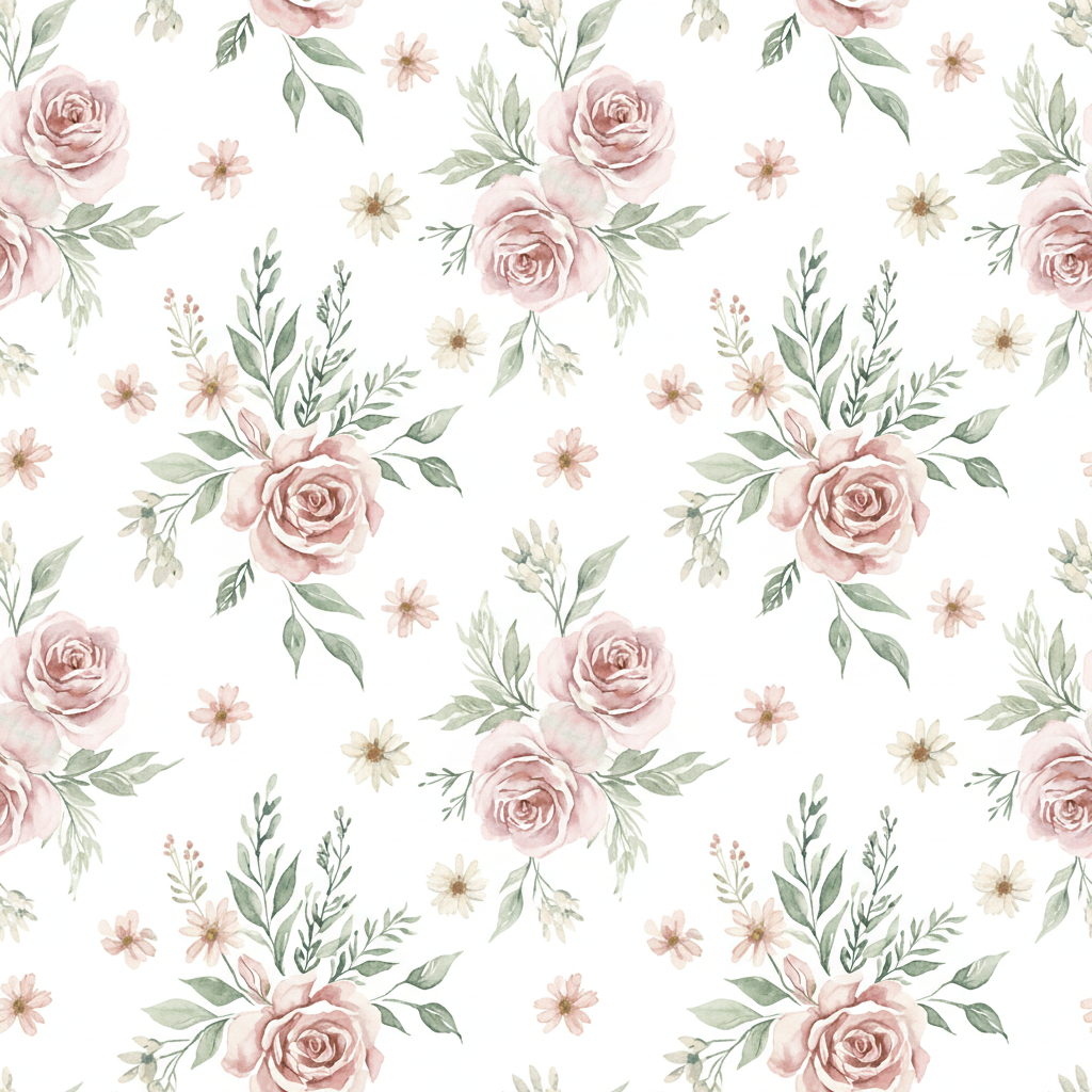 Florales Muster für Kleid, Stoffe, Tapeten, Kunstdrucke etc.– Digitale Printvorlage