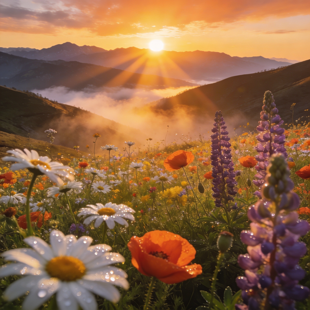Sonnenaufgang – 3er Wandbild-Set ☀️ | KI-Kunstdruck Bundle